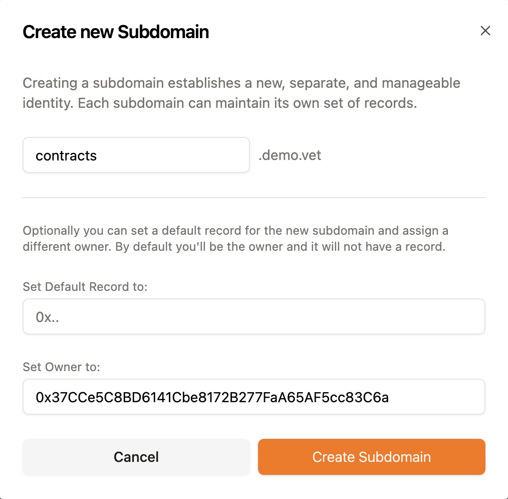 Create Subdomain